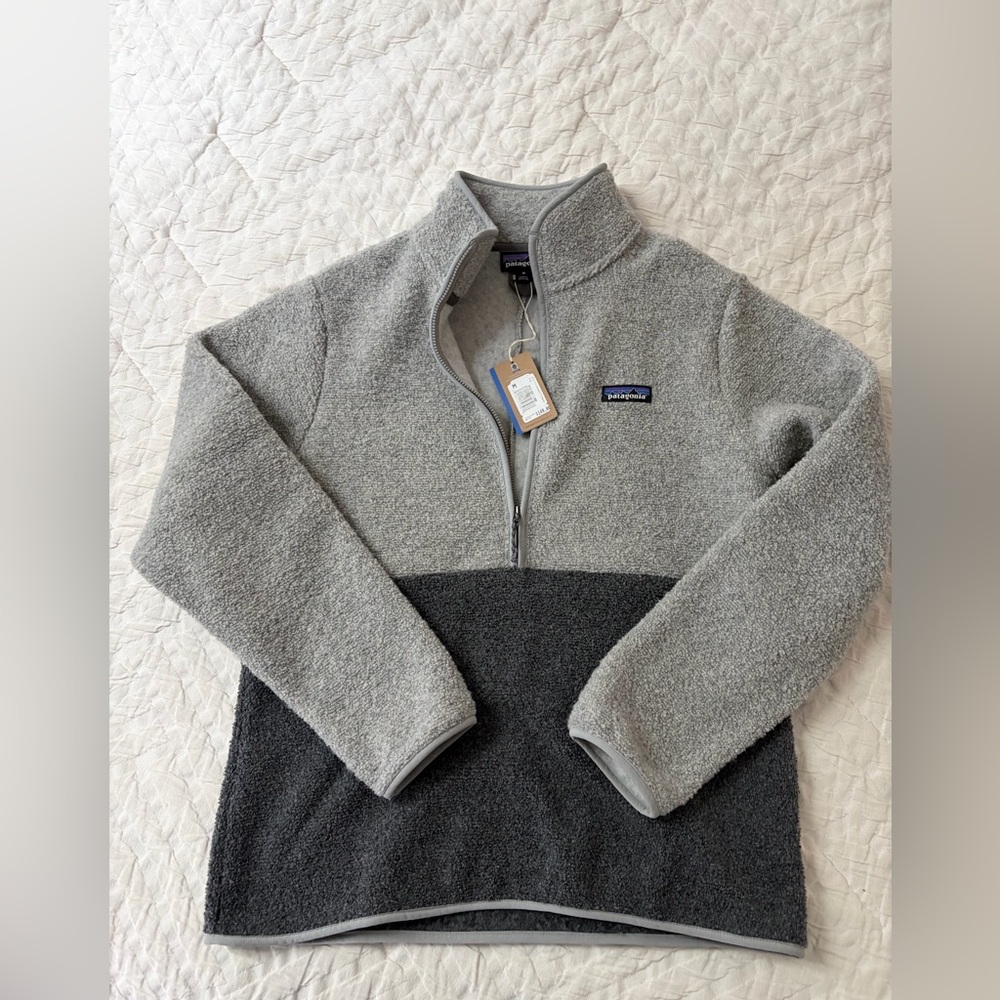 Patagonia Women’s Two-Tone Gray Zip-Up Sweater